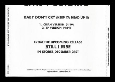 Baby Don't Cry (Keep Ya Head Up II) Download free