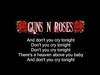 Guns N' Roses - Don't You Cry Tonight Ringtone