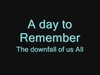 A Day To Remember - The Downfall Of Us All Ringtone