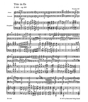 Piano Trio In E Flat, Op. 100 Download free